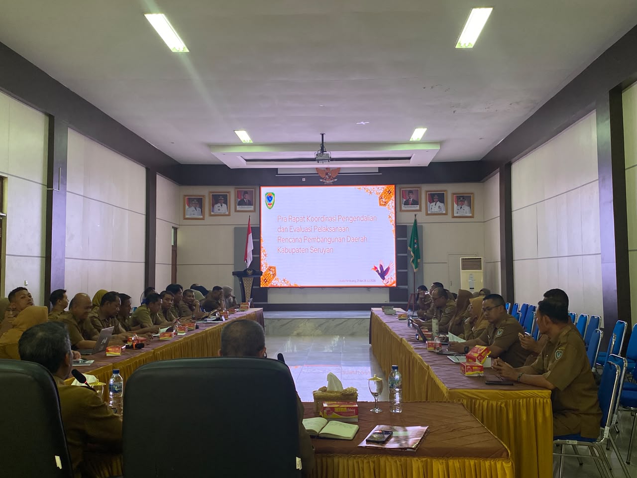 Pra Rapat Koordinasi Pengendalian dan Evaluasi (PRA RAKORDALEV) Pelaksanaan Rencana Pembangunan Daerah Kabupaten Seruyan Triwulan II