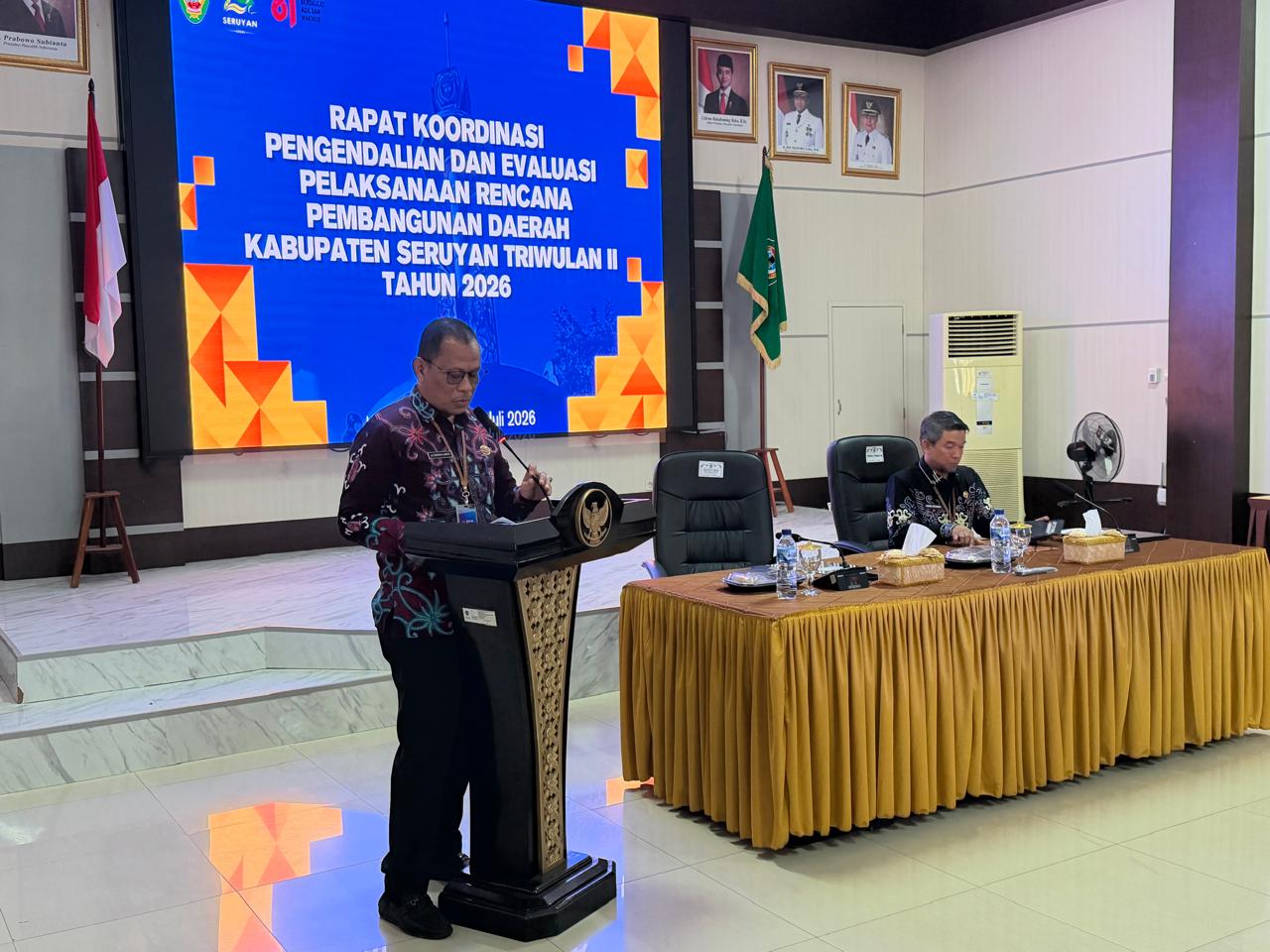 Rapat Koordinasi Pengendalian dan Evaluasi (RAKORDALEV) Pelaksanaan Rencana Pembangunan Daerah Triwulan II Tahun 2026.